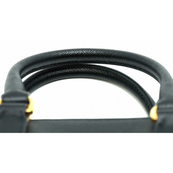 Prada Saffiano Lux Embossed Leather 2way Crossbody Shoulder Bag Black - Picture 4 of 9